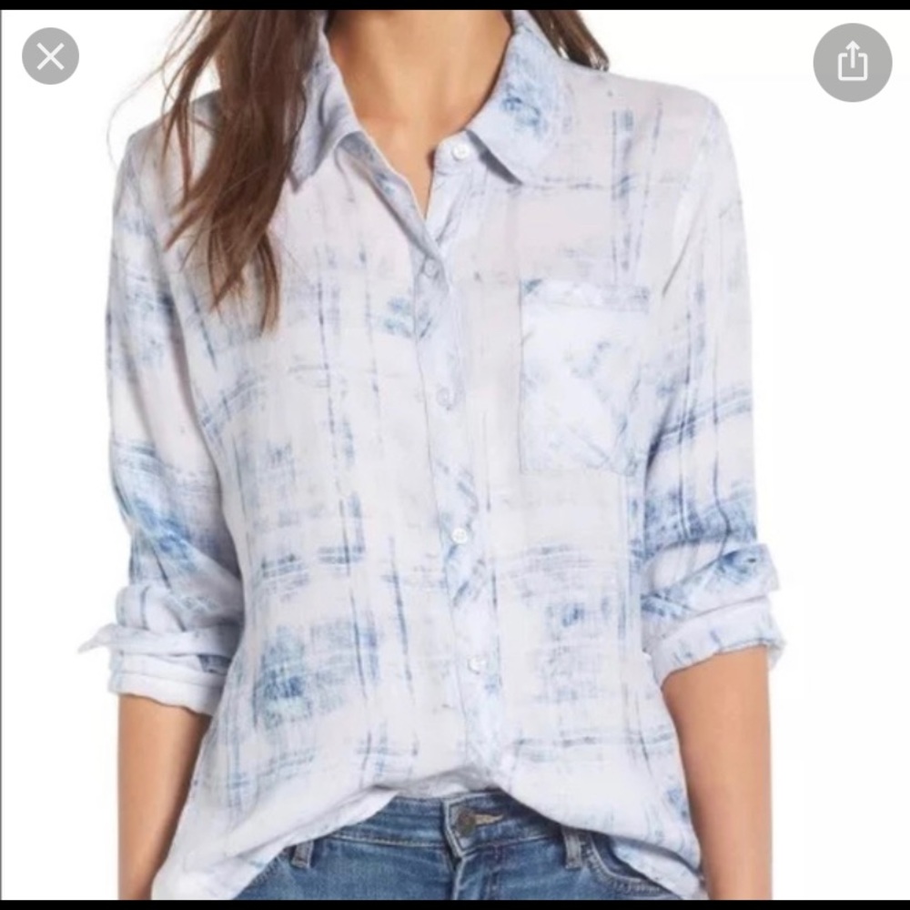 RAILS Hunter Cloud Wash button down shirt; Large